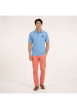 Thumbnail Polo en coton biologique bleu uni pourvu d'un col boutonné et d'une coupe droite - Image 3
