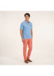 Thumbnail Polo en coton biologique bleu uni pourvu d'un col boutonné et d'une coupe droite - Image 4
