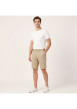 Thumbnail Short chino en coton beige uni avec une coupe droite et de multiples poches - Image 5