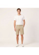 Thumbnail Short chino en coton beige uni avec une coupe droite et de multiples poches - Image 6