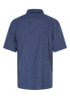 Thumbnail Chemise en coton mélangé bleu marine à pois avec une coupe droite