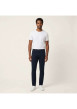 Thumbnail Pantalon en coton marine uni avec une coupe ajustée et une taille standart - Image 3