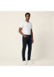 Thumbnail Pantalon en coton marine uni avec une coupe ajustée et une taille standart - Image 4