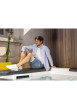 Thumbnail Chemise en coton bleu clair à rayures pourvue d'un col français - Image 5