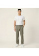 Thumbnail Pantalon chino kaki en lin pourvu d'une taille élastiquée froncée - Image 5