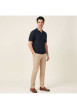 Thumbnail Polo en coton biologique marine uni avec une coupe droite et un col revers - Image 5