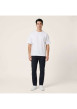 Thumbnail T-shirt en coton blanc imprimé à coupe droite pourvu d'un col rond - Image 7