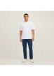 Thumbnail T-shirt en coton blanc imprimé avec une coupe droite et un col rond - Image 3