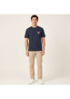 Thumbnail T-shirt en coton bleu marine imprimé avec un col rond et des manches courtes - Image 7