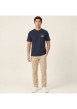 Thumbnail T-shirt en coton bleu marine imprimé avec un col rond et des manches courtes - Image 9