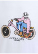 Thumbnail T-shirt en coton biologique blanc à coupe droite orné d'une illustration - Image 2