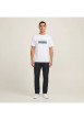 Thumbnail T-shirt en coton blanc imprimé avec une coupe droite et un col rond - Image 3