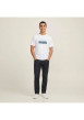 Thumbnail T-shirt en coton blanc imprimé avec une coupe droite et un col rond - Image 5