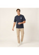 Thumbnail T-shirt en coton biologique marine uni pourvu d'un imprimé fleur - Image 7