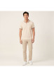 Thumbnail Polo en coton biologique corail uni avec une coupe slim et un col à revers - Image 2