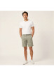 Thumbnail Short chino en coton kaki uni avec une coupe droite et des ourlets - Image 5