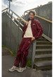 Thumbnail Pantalon jogging bordeaux uni pourvu d'une taille élastiquée - Image 8