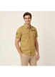 Thumbnail Chemise en coton camel uni pourvue d'une coupe droite et d'un col chemise - Image 4