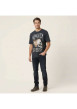 Thumbnail T-shirt en coton anthracite avec un imprimé à l'avant et une coupe droite - Image 5