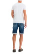 Thumbnail Short en coton mélangé bleu uni avec une coupe droite muni d'un zip - Image 9