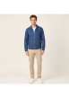 Thumbnail Blouson en jean en coton indigo uni avec une coupe droite et un col chemise - Image 4