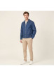 Thumbnail Blouson en jean en coton indigo uni avec une coupe droite et un col chemise - Image 5