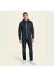 Thumbnail Sweat zippé en coton mélangé nuit uni avec une coupe droite et une capuche - Image 4