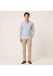 Thumbnail Chemise en lin et coton bleue à rayures pourvue d'un col français - Image 6