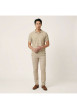 Thumbnail Polo en coton beige à rayures avec une coupe droite et un col à revers - Image 6