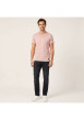 Thumbnail T-shirt saumon uni pourvu d'un col v et des manches courtes - Image 4