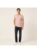Thumbnail T-shirt saumon uni pourvu d'un col v et des manches courtes - Image 6