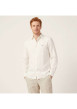 Thumbnail Chemise en lin et coton écrue unie pourvue du logo brodé sur la poitrine - Image 6
