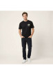 Thumbnail T-shirt en coton noir imprimé avec une coupe droite et un col rond - Image 5