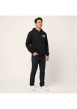 Thumbnail Sweat en coton noir uni avec une coupe droite et une capuche - Image 4