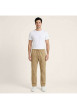 Thumbnail Pantalon chino en coton camel uni pourvu d'un cordon de serrage - Image 3