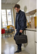 Thumbnail Parka en coton biologique marine uni avec une coupe ajustée et un col à revers - Image 7
