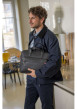 Thumbnail Parka en coton biologique marine uni avec une coupe ajustée et un col à revers - Image 8