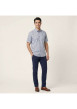 Thumbnail Chemise bleue à motifs pourvue d'un col américain et de manches courtes - Image 5