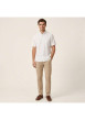 Thumbnail Chemise en coton blanche unie avec une coupe droite et un col américain - Image 5