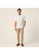 Thumbnail Chemise en coton blanche unie avec une coupe droite et un col américain - Image 6
