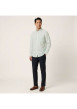 Thumbnail Chemise verte en lin à rayures pourvue avec une coupe droite et un col américain - Image 6