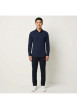Thumbnail Chemise marine unie pourvue d'une coupe droite et des manches longues - Image 4