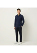 Thumbnail Chemise marine unie pourvue d'une coupe droite et des manches longues - Image 5