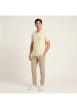 Thumbnail Polo en coton jaune uni avec une coupe droite et un col boutonné - Image 5