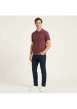 Thumbnail Polo en coton bordeaux uni avec une coupe droite et un col boutonné - Image 4