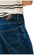 Thumbnail Jean Denton en coton indigo coupe droite avec un patch de la marque à l'arrière - Image 6