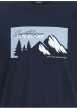Thumbnail T-shirt en coton marine imprimé avec un col rond et une coupe droite - Image 2