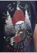 Thumbnail T-shirt en coton bleu marine imprimé Noël avec une coupe droite et un col rond - Image 2