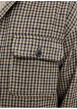Thumbnail Chemise marron à motif pied de poule avec une coupe droite et 2 poches - Image 2