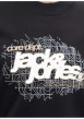 Thumbnail T-shirt en coton noir avec un logo blanc imprimé et un col rond - Image 2